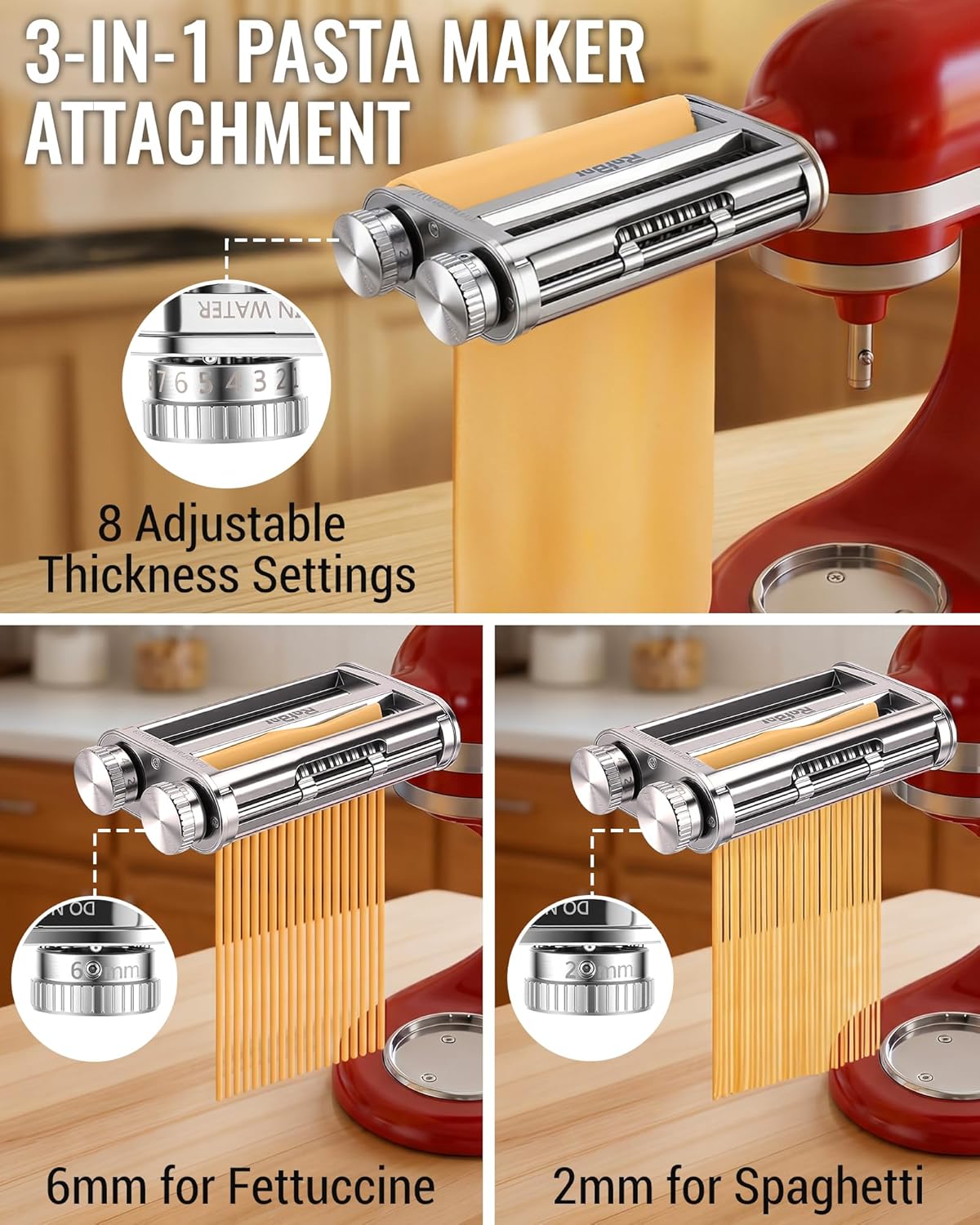 키친에이드 믹서 3-in-1 파스타 롤러 커터 부착물, - Kitchenaid Mixer Hand Mixer 리뷰 및 가격
